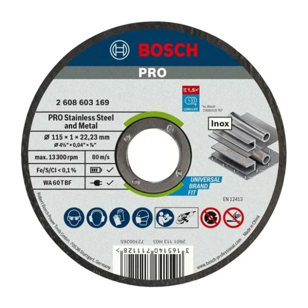 bosch 115x1mm SD inox rap.kesme taşı ( 25 adet )