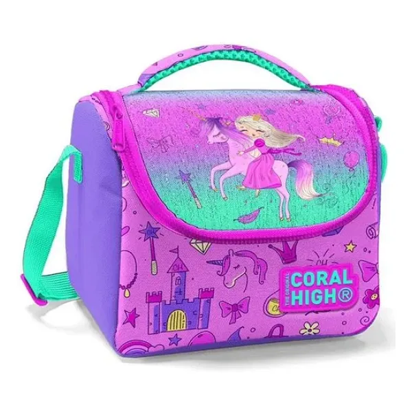 Coral High 11863 Unicornlu Prenses Desenli Termoslu Beslenme Çantası