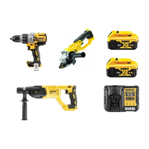 Dewalt DCD996NT + DCG412 NT + DCH133NT + 2X4 Ah Akü + 1 X Dolum Cihazı