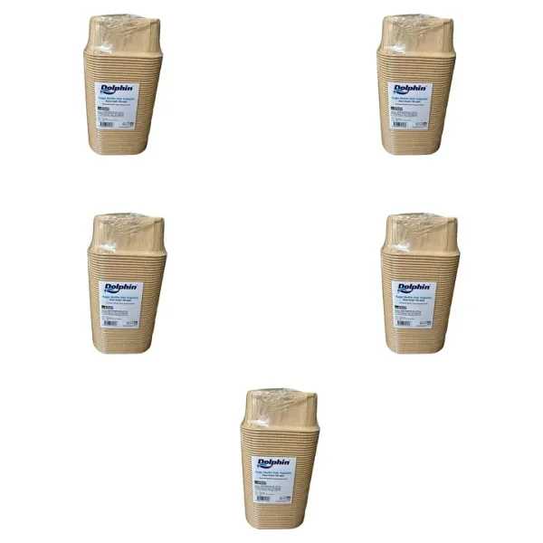 Dolphin Muffin Kare Kağıt Kraft Sarı Kek Kalıbı Kapsülü Kabı - 50 Adetlik 5 Paket