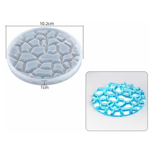 Epoksi Reçine Kalıp İthal Elmas Motifli Bardak Altlığı Taş Tozu Silikon Kalıp Hb5021-0091