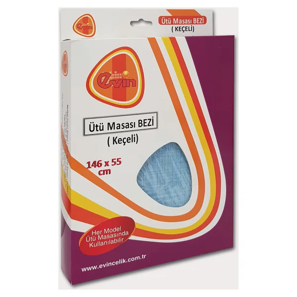 Evin Keçeli Ütü Masası Bezi 146x55 Cm Akyüzhome Çok Renkli