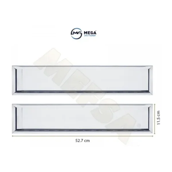 FRT Ottoman Paslanmaz Krom Metal Plakalık 52.7cm X 11.5cm 2 Adet