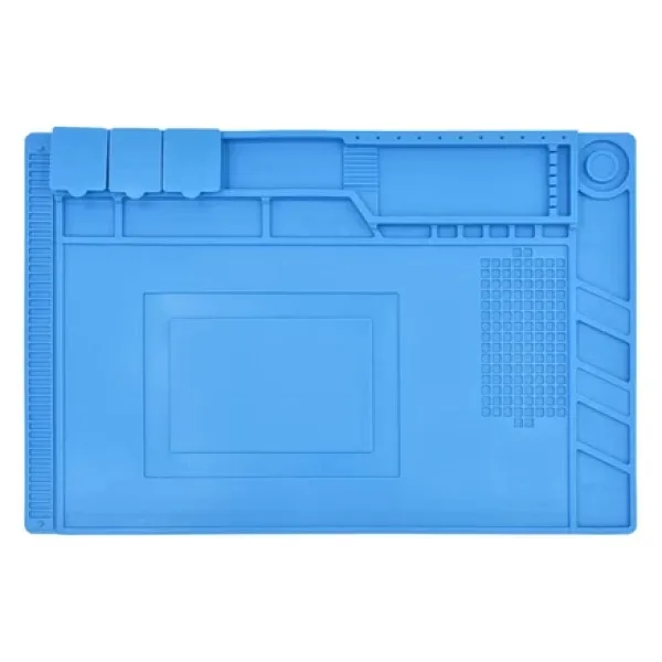 Isıya Dayanıklı Silikon Tamir Onarım Lehim Matı Pedi Magnetli-Antistatik (45X30 Cm), Tamir Matı