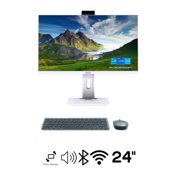 İzoly H303 İ3-12100 16GB 1TB M.2 Nvme SSD 24" FHD Pivot All In One Bilgisayar
