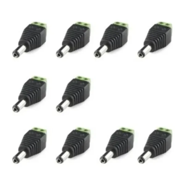 Klemens Girişli Erkek Dc Barrel Jack Power Konnektör 10 Adet