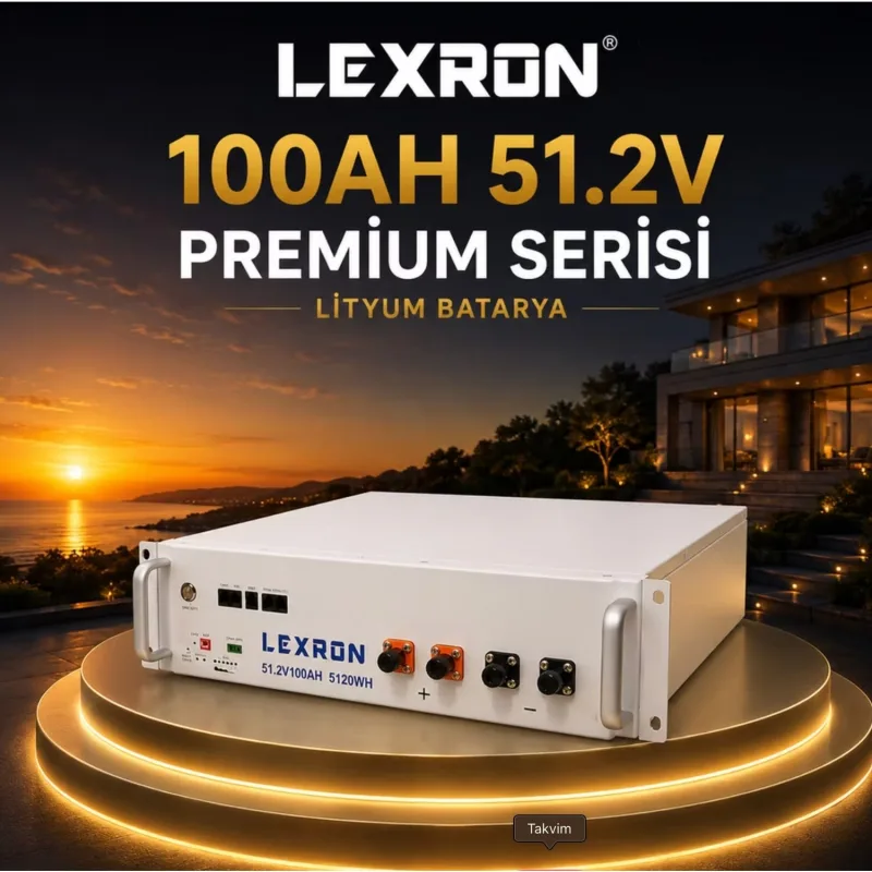 Lexron Premium Seri 51.2 V 100 Ah Lityum Batarya