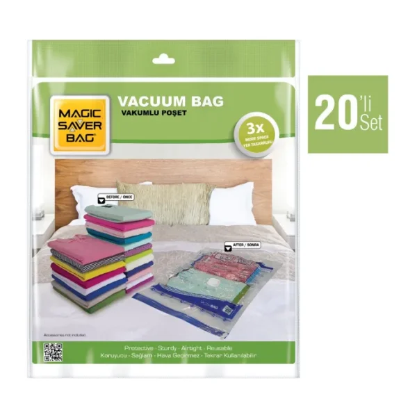 Magic Saver Bag 20'li Vakumlu Poşet Seti 3