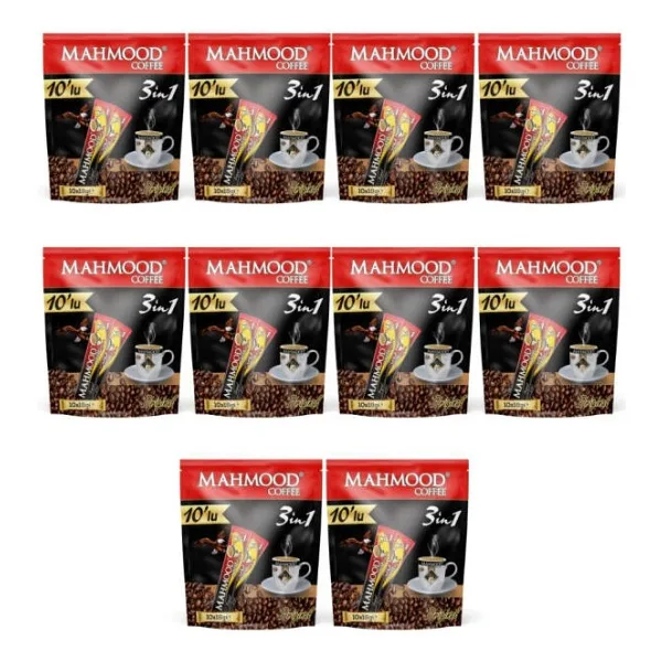 Mahmood Coffee 3'ü 1 Arada Kahve 18 gr x 10 Adet x 10'lu Paket Yorum Yap - 10 Paket