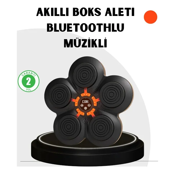 Marsilyan Evde Fitness Için Akıllı Boks Makinesi Işıklı Vuruş Noktalı Bluetoothlu - 1 - 2 Yaş - Renkli