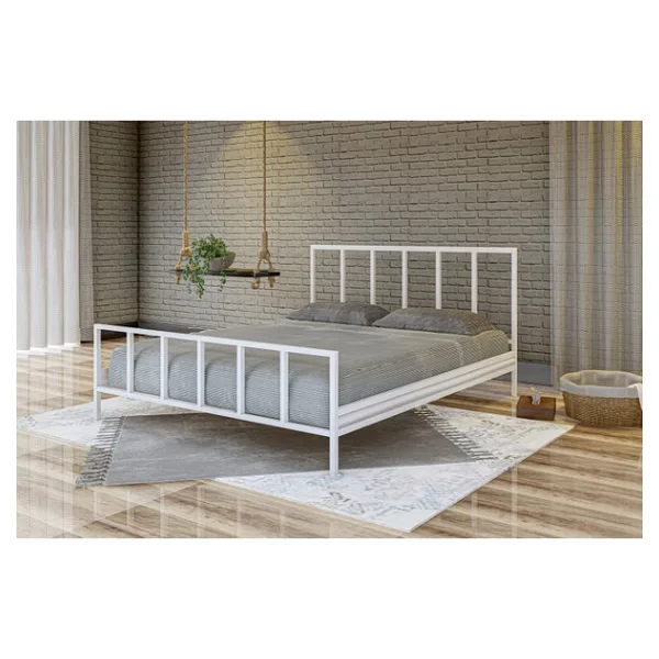 Metalia Gm 212 Vintage Çift Kişilik Metal Karyola Beyaz 160X200 - 160 x 100 cm