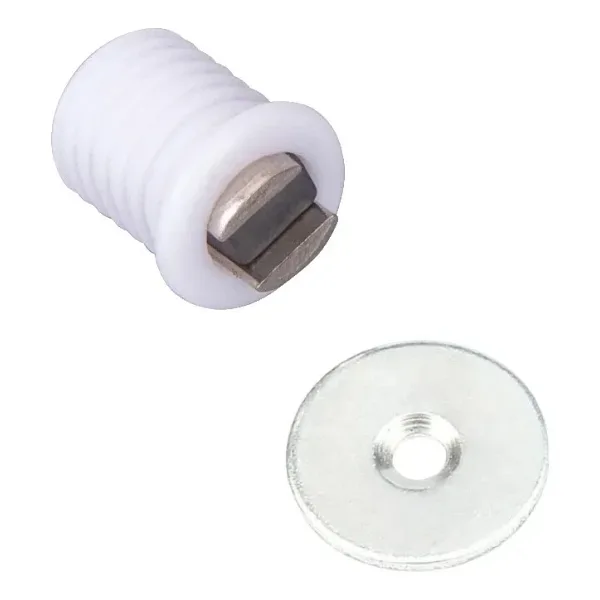 Mıknatıslı Plastik Mobilya Kapak Kilidi 14mm - Beyaz