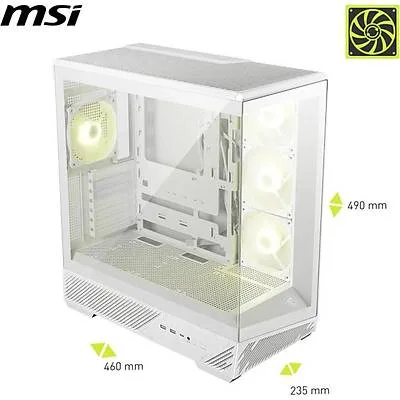 MSI MAG Pano 130R PZ ARGB Fanlı Beyaz ATX Oyuncu Kasası