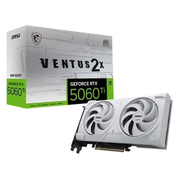 MSI RTX 5060 TI 8G Ventus 2X OC White Plus G506T8V2CWP 128 Bit GDDR7 8 GB Ekran Kartı