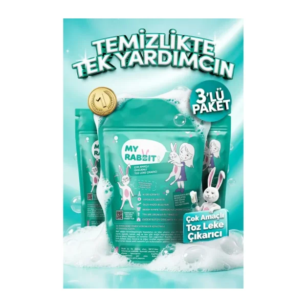 My Rabbit! Çok Amaçlı Oksijenli Toz Leke Çıkarıcı 800 gr 3'lü