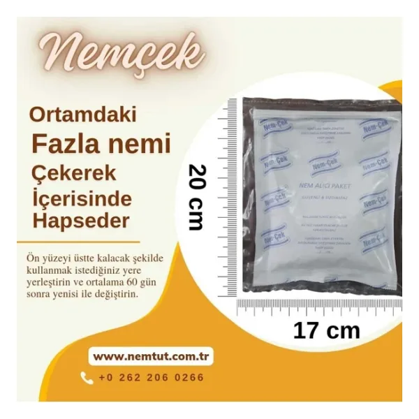 Nemçek, Nem Emici Çekici, Rutubet Alici, Küf Önleyici, Kötü Koku Giderici 2000 gr (10 PAKET)
