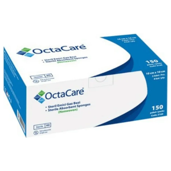 Octacare Gazlı Bez 10 cm x 10 cm 8 Katlı 150 Adet