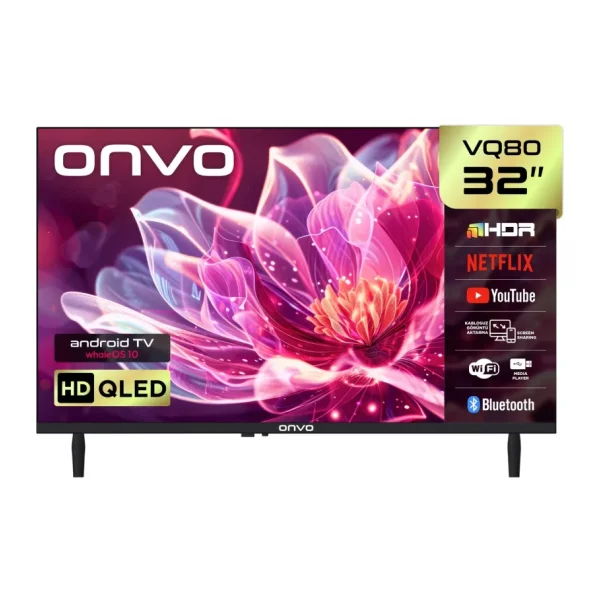 Onvo 32VQ80F2HA HD 32" 82 Ekran Uydu Alıcılı Smart QLED TV