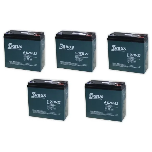 ORBUS 12v 24ah 5 Li Takım Orjinal Elektrikli Bisiklet Aküsü