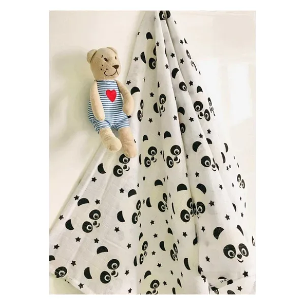 Panda Çok Amaçlı Müslin Örtü