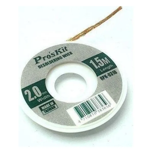 Proskit 8PK-031B Lehim Temizleme Teli Lehim Sökme Fitili 2mm