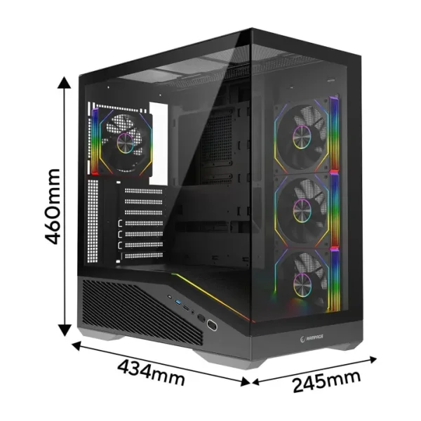 Rampage Reaper Argb Fanlı Siyah 750 W Atx Oyuncu Kasası