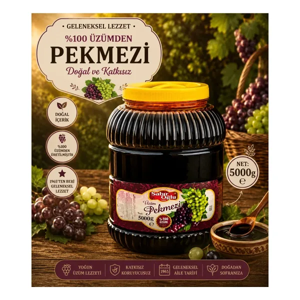 SABIROĞLU ÜZÜM PEKMEZİ NET 5000 GR