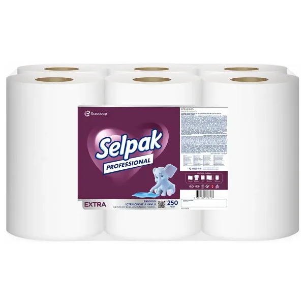 Selpak Professional Extra İçten Çekmeli 250 mt 6'lı Havlu