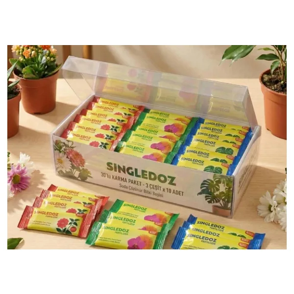 Singledoz Suda Kolay Çözünür Pratik Çiçek Sebze ve Bitki Besini 30'lu Süper Avantaj Paket