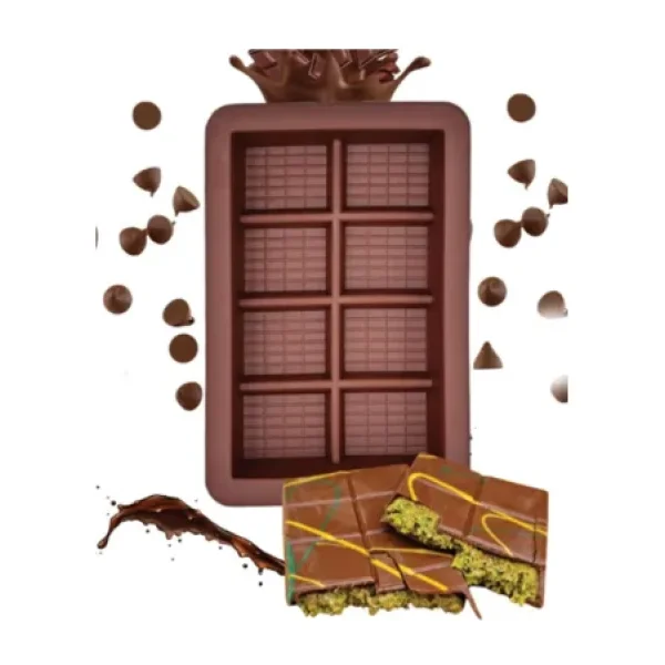 SPRENDA 8 Bölmeli Dubai Çikolatası Yapma Kalıbı Silokon Kek Kalıbı Bpa Free 15 X 10