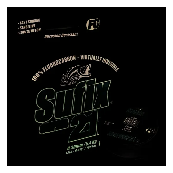 Sufix Süper 21 Fluorocarbon Misina Clear 0.30mm - 100mt - 7.5kg
