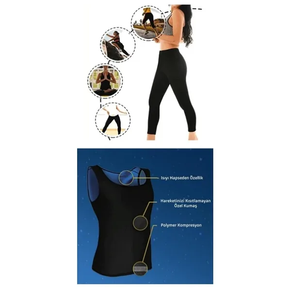 Termal Sauna Tayt + Atlet Takım ( Xxl ) Neotex Terletme Takımı