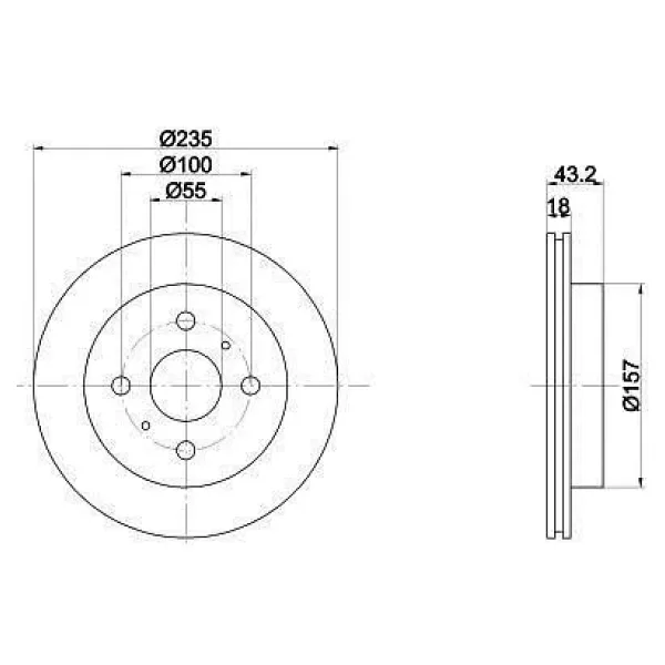 Toyota Yaris Ön Fren Disk (1999-2005) 1.3, 1.0 435120D010