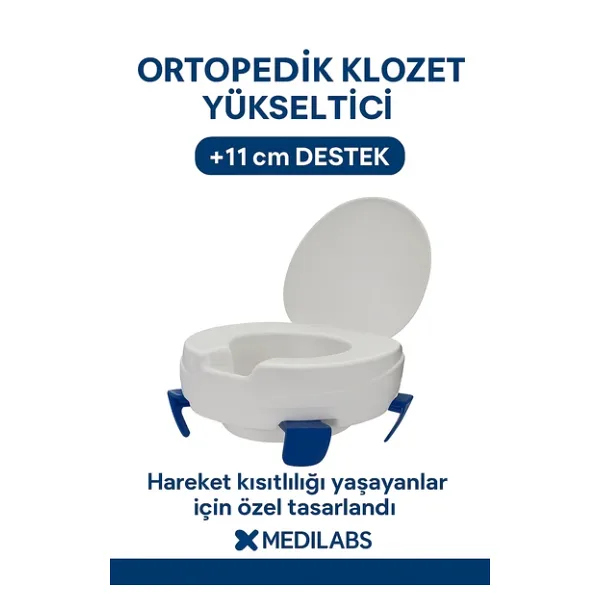 Tuvalet Klozet Yükseltici Aparat Kapaklı Kolay Montaj Tuvalet Yükseltici