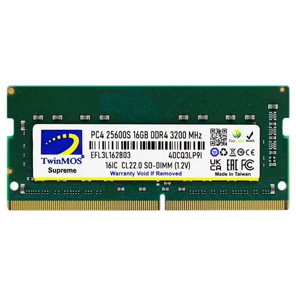 TWINMOS 16GB 3200Mhz DDR4 MDD416GB3200N NOTEBOOK RAM