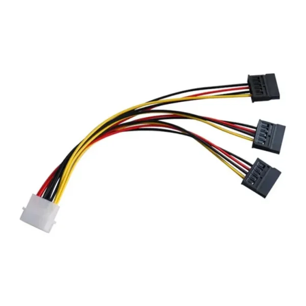Uclu 3 Port İde Molex Sata Power Hdd 4 Pin Guc Kablosu 5101