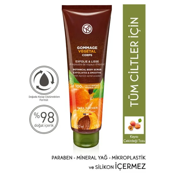Yves Rocher Nemlendirici Arındırıcı Vücut Peelingi - Kayısı-150 ml