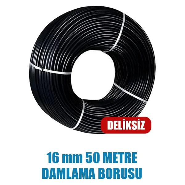 16 Mm Damlama Borusu 50 Metre Delıksız Damla Sulama Hortumu Sulama Sıstemı