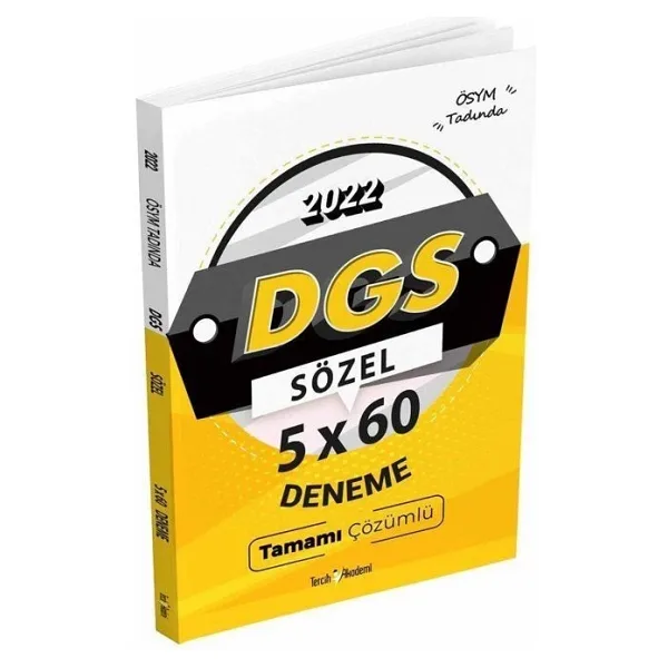 2022 DGS Sözel 5x60 Deneme Tamamı Çözümlü