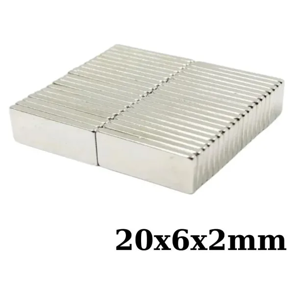 20x6x2mm Neodyum Güçlü Mıknatıs - Neodim Magnet