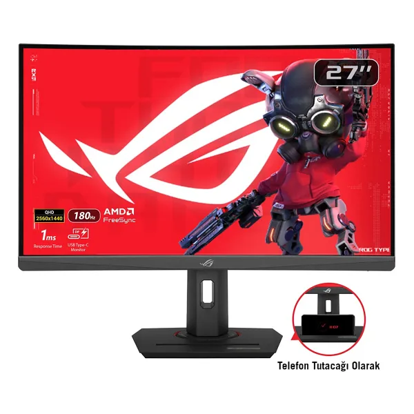 Asus ROG Strix XG27WCS 27" 1 ms 2K Curved 180 Hz Oyuncu Monitörü