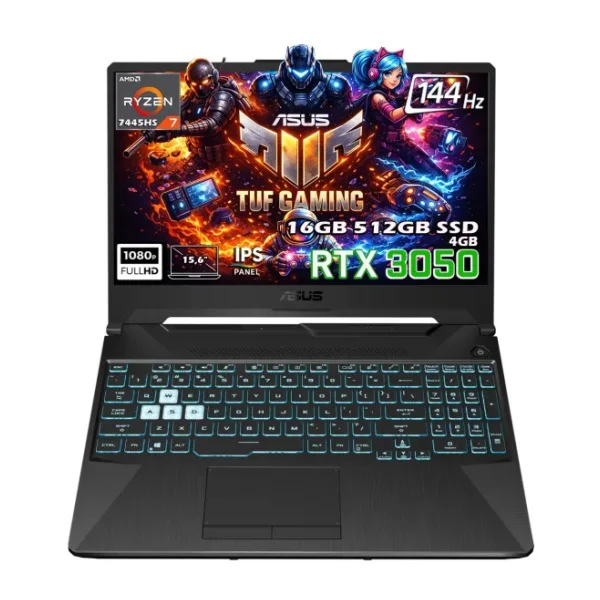 Asus TUF Gaming A15 FA506NCG-HN206 Ryzen 7 7445HS 16 GB 512 GB SSD RTX3050 15.6" Full HD Gaming Laptop