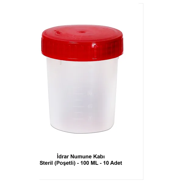 ATEL-SAN Idrar Numune Kabı Steril-100 Ml - 10 Adet