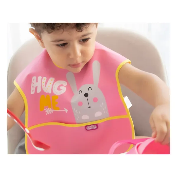 Babyjem Poli Muşamba Büyük Pembe Önlük