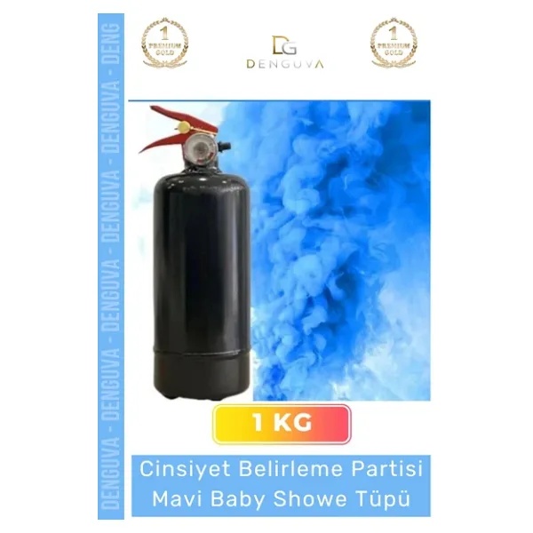 #Babyshower Cinsiyet Belirleme Holi Tozu Yangın Söndürücü Doğal Mavi Erkek Bebek Baby Shower Tüpü