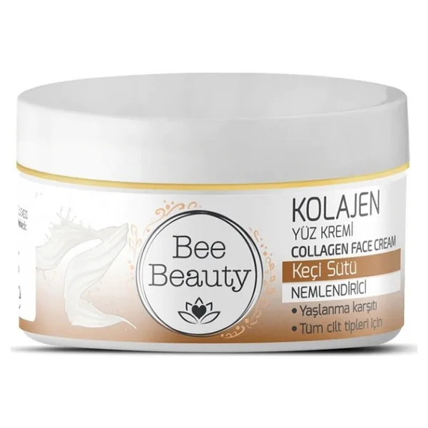 Bee Beauty Keçi Sütü Kolajen Yüz Kremi Nemlendirici Etki 50 ml Tüm Cilt Tipleri İçin