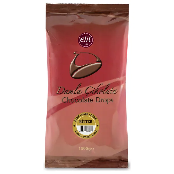 Bitter Damla Çikolata 1kg Glutensiz - 1 kg