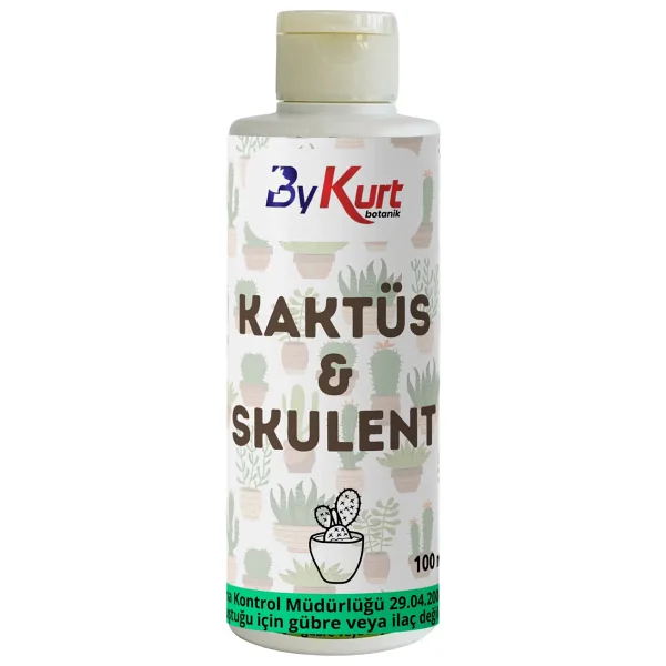 Bykurt Kaktüs & Sukulent Besini 100ml Yavru Ve Çiçek Gelişimini Destekleyen Organik Besin 100 ML