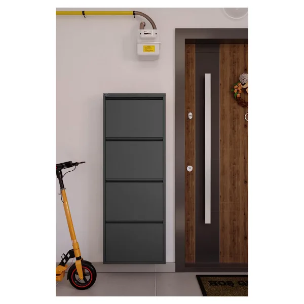 Ceha Füme 4'lü Metal Ayakkabılık
