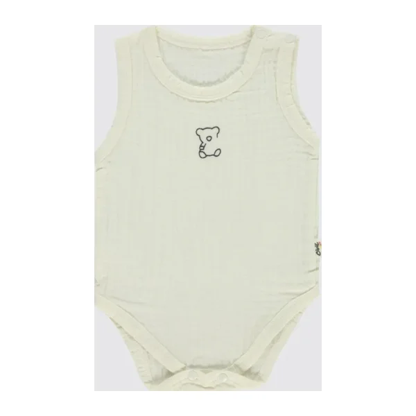 Civil Baby Bebek Çıtçıtlı Badi 1-18 Ay Ekru